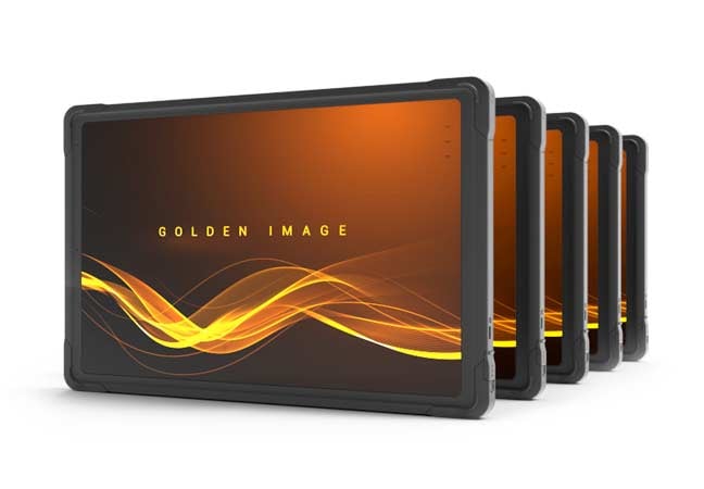 Golden Image on a tablet