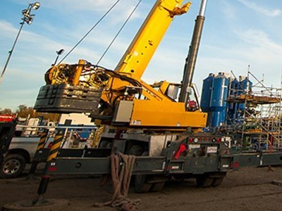 crane at mining site