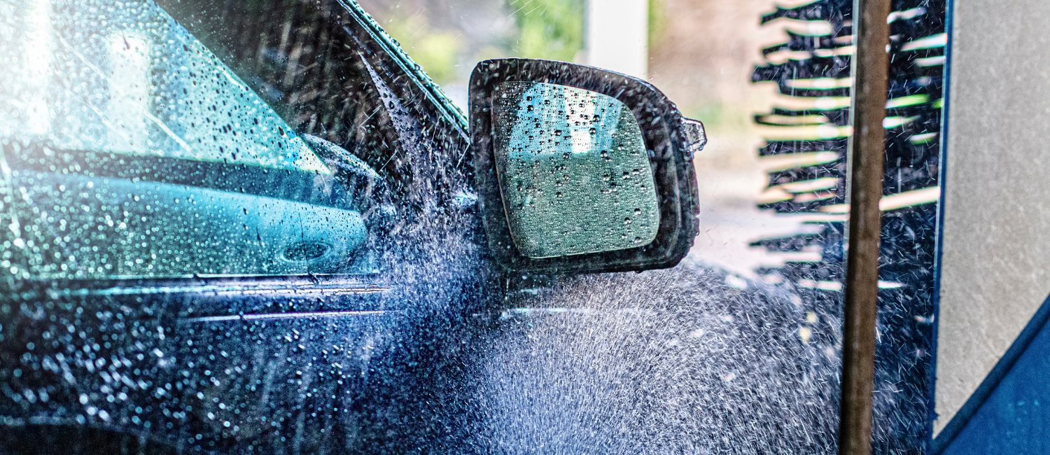 vehicle moving through car wash